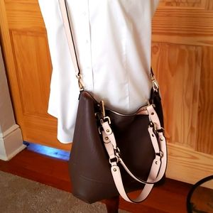 Calvin Klein Reversible Pink / Brown Crossbody Tote